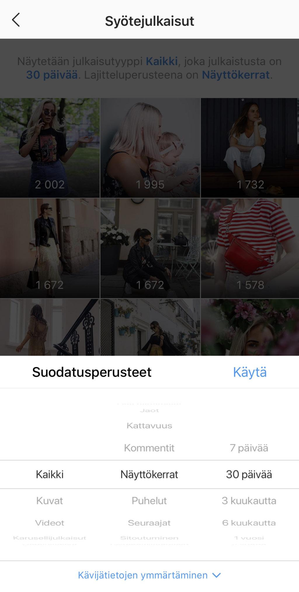 Instagram-analytiikka auttaa optimoimaan ja kehittämään sisältöä.